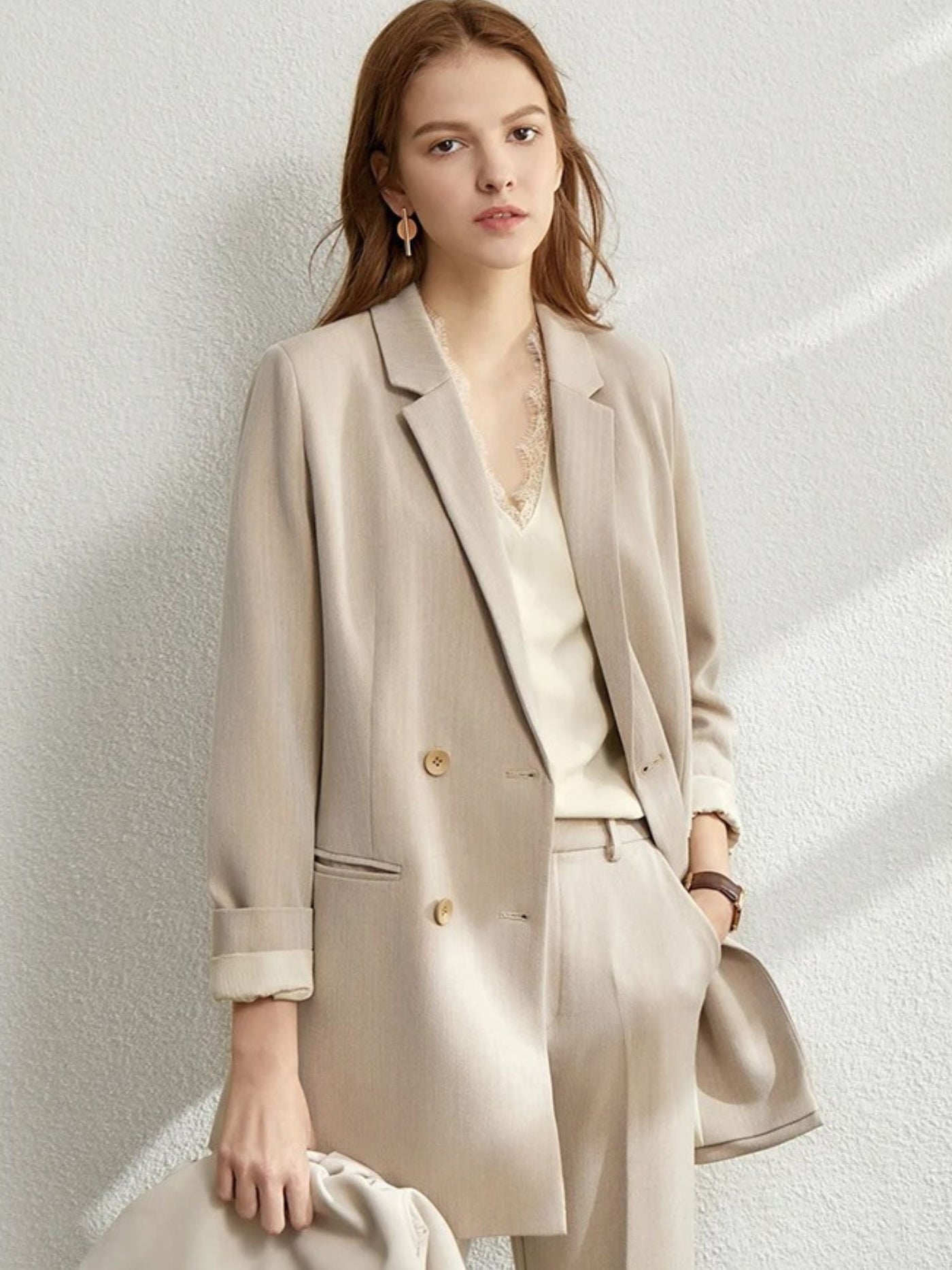 Kirsten | Vielseitiges Blazer und Schmalgeschnittenes Hosen Set mit Knöchellänge