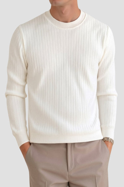 Luca | Feinripp-Langarmshirt für Herren – Minimalistisch & Vielseitig
