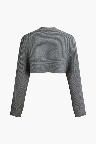 Anastasia | Zweiteiler-Set mit Cutout-Pullover & gerafftem Kleid