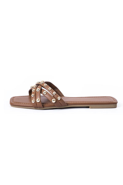 Trendige Sandalen mit Nieten-Details