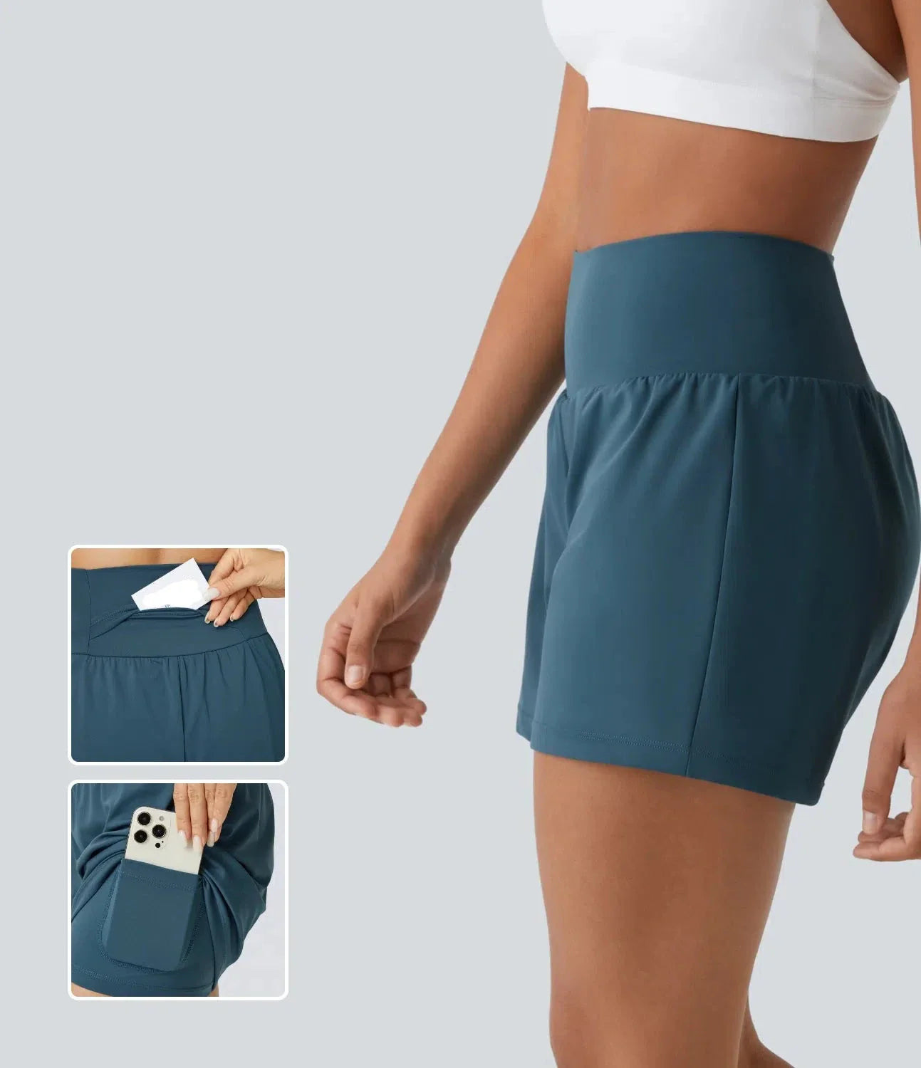 Johanna | Multifunktionale 2-in-1 Yoga-Shorts mit Taschen