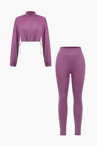 Naya | Sportliches Zweiteiler-Set mit Cropped-Jacke & Leggings