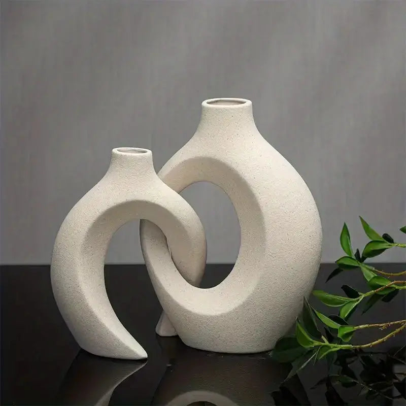 Zendoo | Nordische Boho Vase aus weißer Keramik Zendoo.de