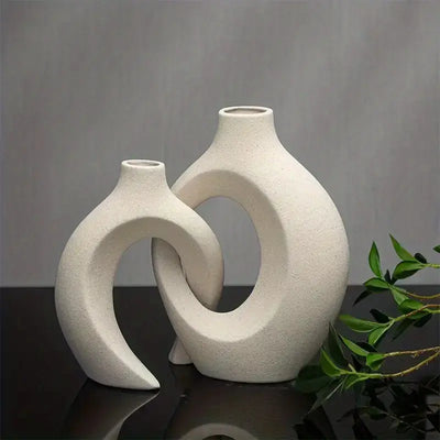 Zendoo | Nordische Boho Vase aus weißer Keramik Zendoo.de