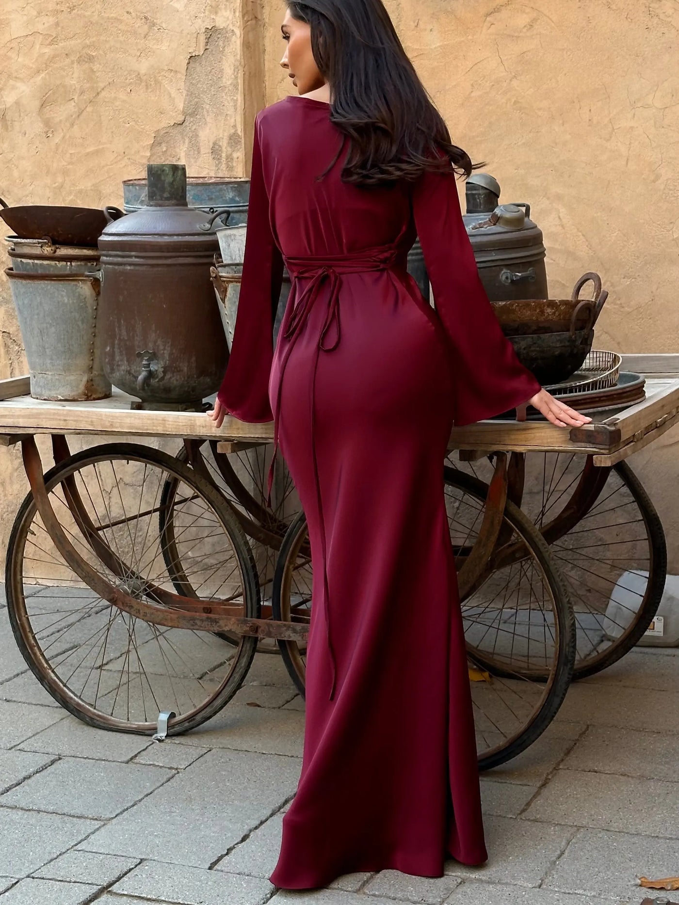 Sophie | Langärmliges Maxikleid – Fließender Schnitt für Eleganz und Komfort Zendoo.de