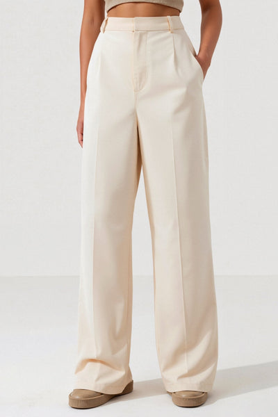 Elegante Damenhose mit weitem Schnitt und Bundfalten