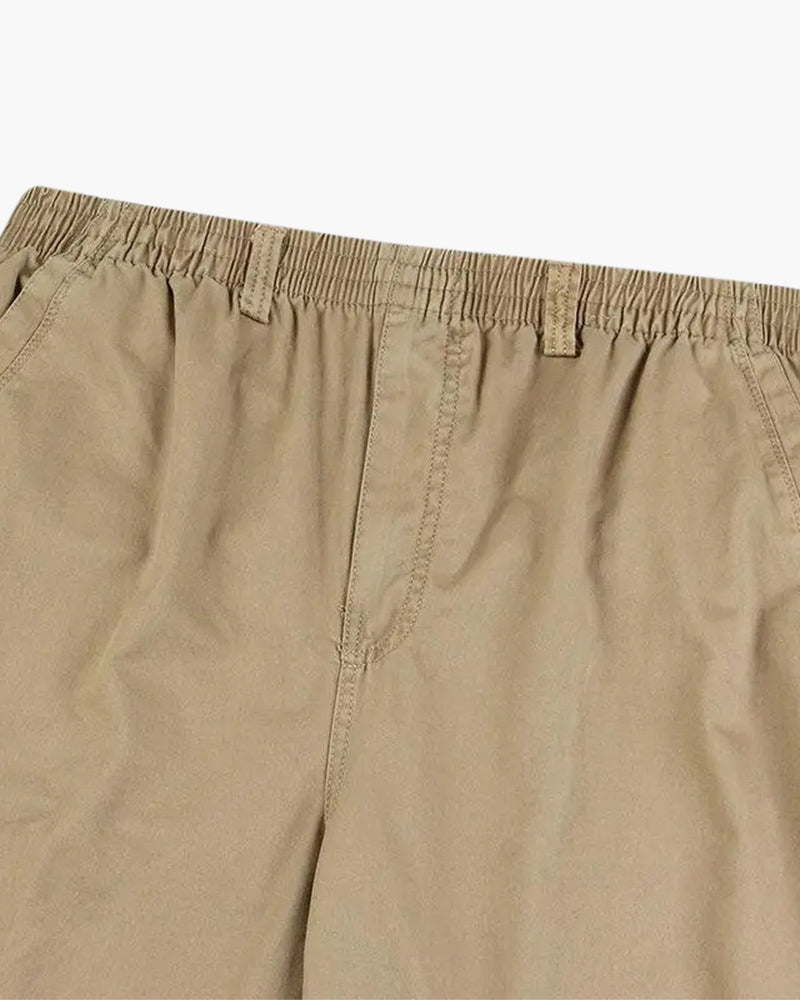Ryan | Geradem Schnitt Freizeit Baumwolle-Hose mit Elastikbund
