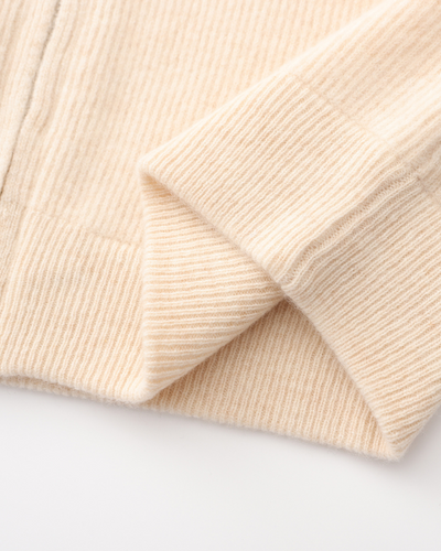 Wesley | Rippenstrick Reißverschluss Kaschmir Strickjacke für Männer