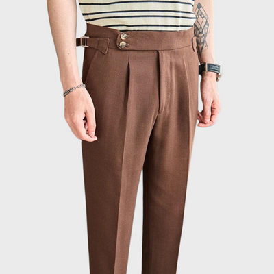 Rafael | Men's High Waisted Pleated Trousers