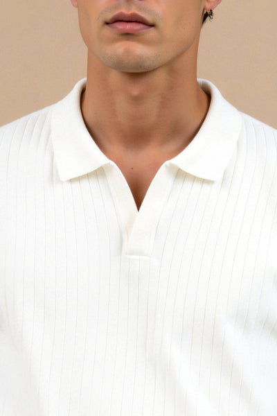Minimalistisches Strick-Poloshirt | Eleganz & Komfort in Perfektion
