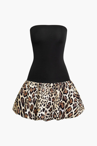 Sophia | Bandeau-Minikleid mit Leopardenmuster – Wild & Verführerisch