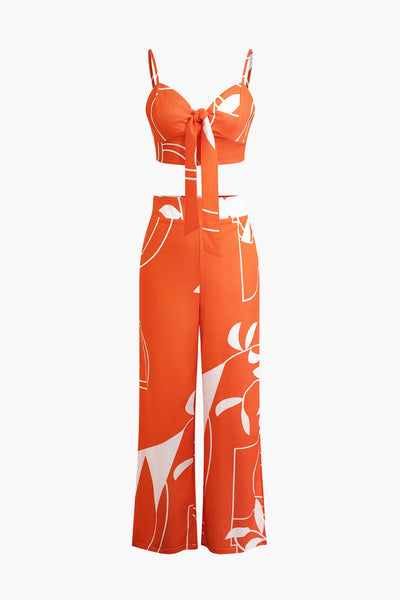 Bailey | Zweiteiler mit Knoten-Top & Bambusprint-Hose