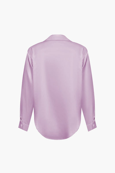 Florentine | Elegante Langarm-Bluse aus seidigem Satin