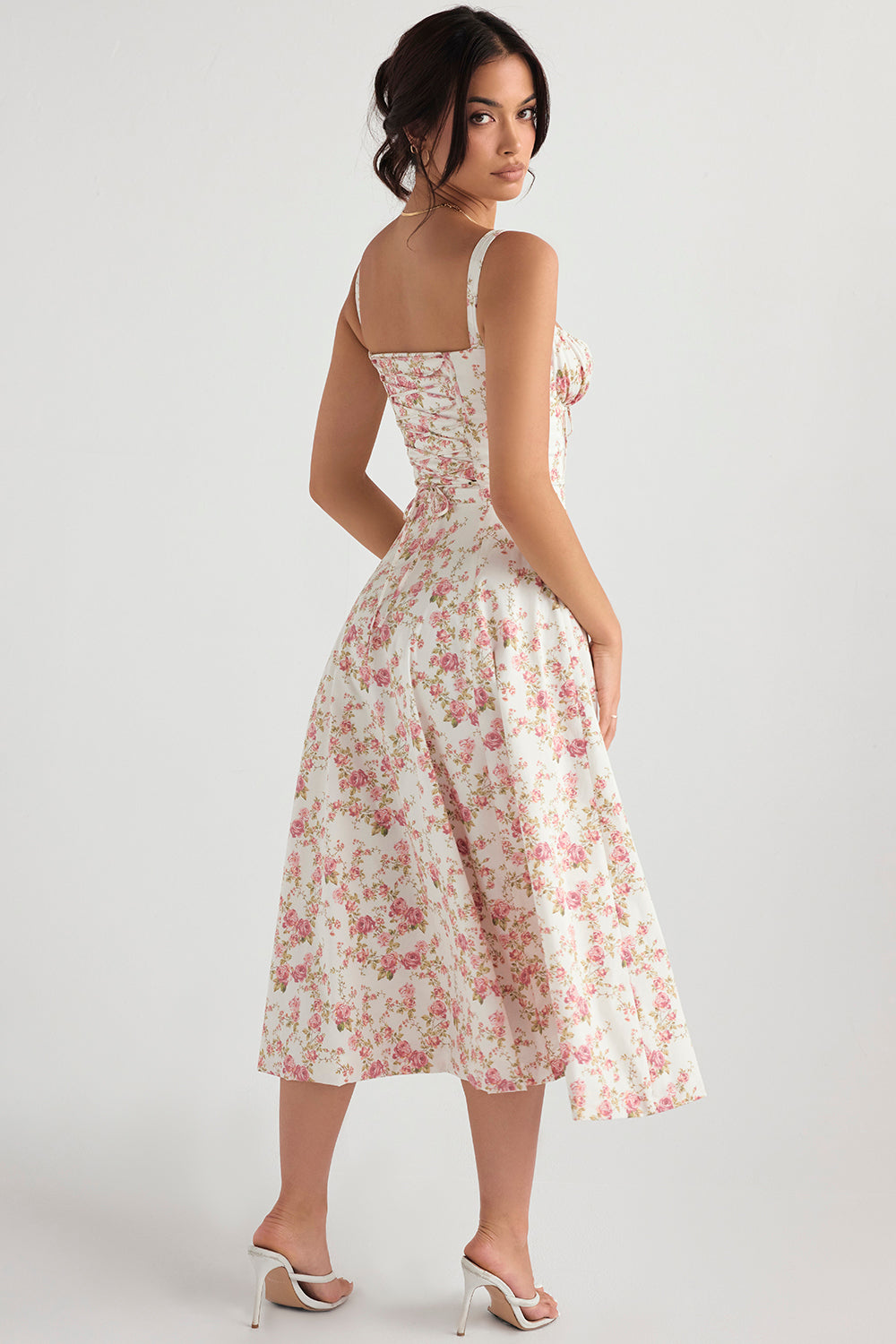 Anna | Fuchsia Taillenformendes Midikleid