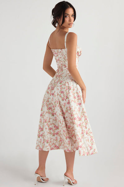 Anna | Fuchsia Taillenformendes Midikleid