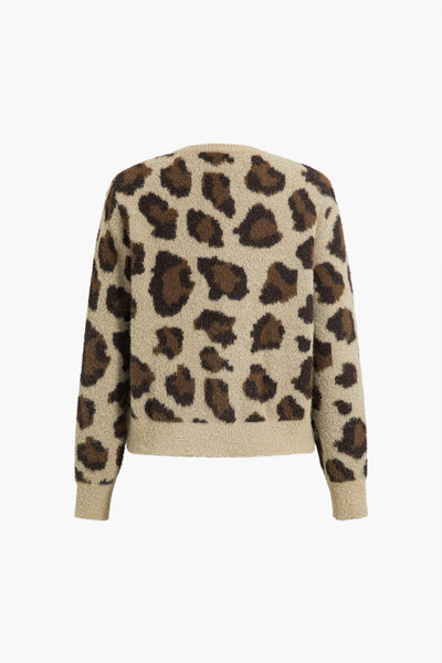Leona | Weicher Strick-Cardigan mit Leopardenmuster – Trendy & Bequem
