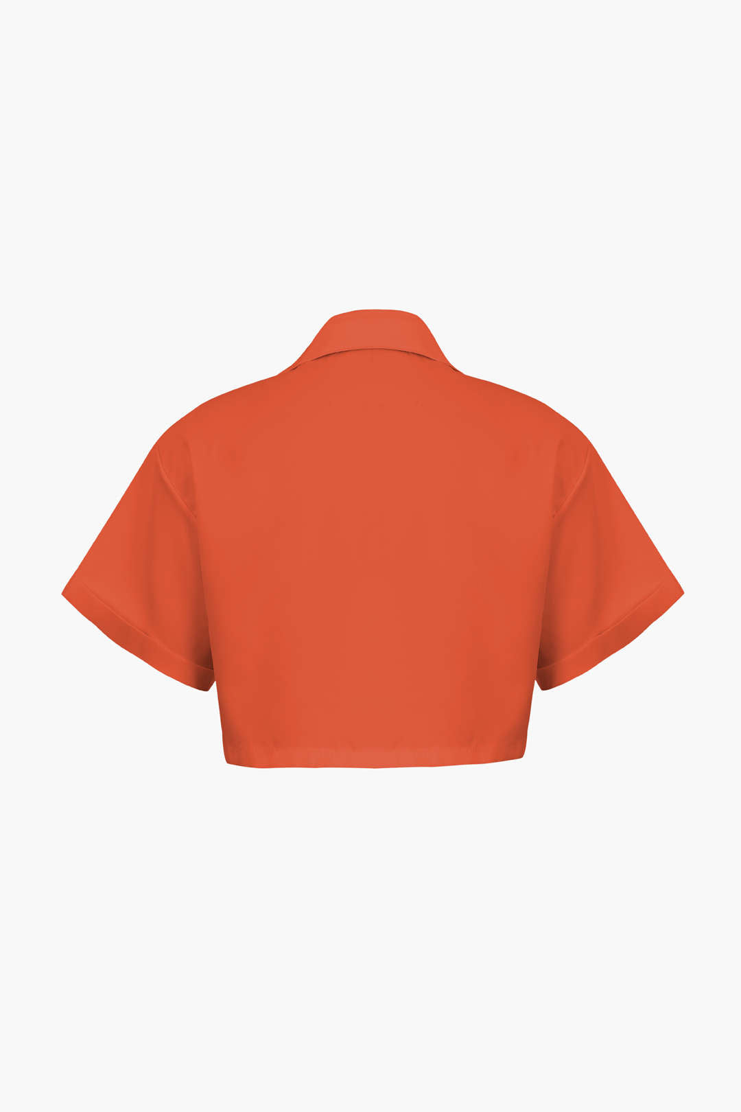 Janice | Stylisches Kurzarm Crop Shirt mit kragen