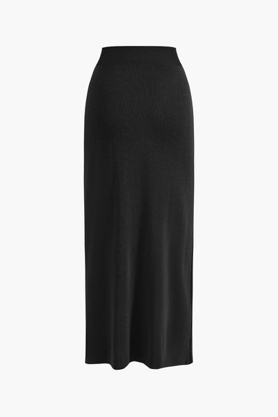 Aviana | Strick-Set mit Blazer und Rock