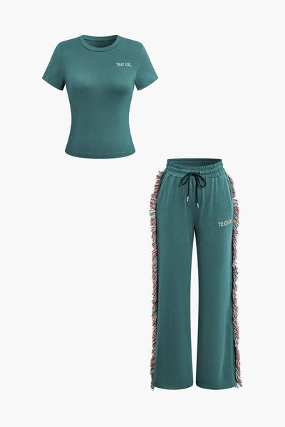Jade | Freizeit-Set mit Fransen-Details