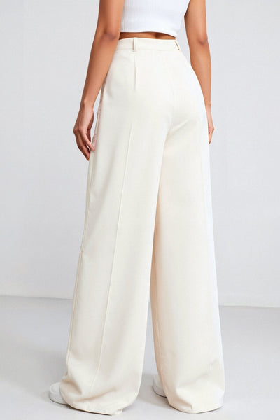 Elegante Damenhose mit weitem Schnitt und Bundfalten
