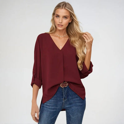Lena | Elegante Bluse mit V-Ausschnitt Zendoo.de