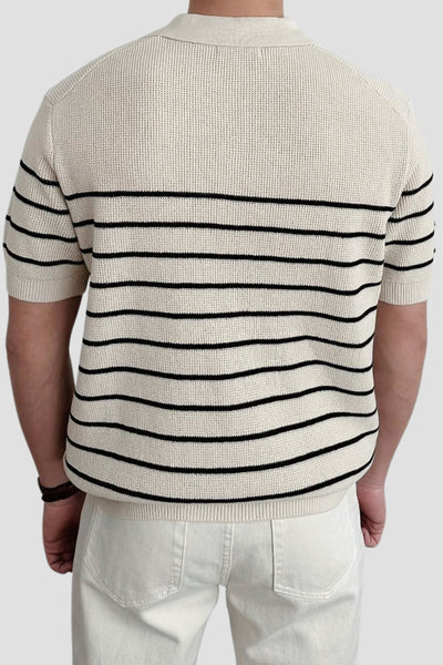 Gestreiftes Herren-Poloshirt mit kurzen Ärmeln – Zeitlos &amp; Vielseitig