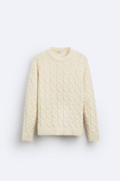 Klassischer Zopfstrickpullover für zeitlose Eleganz