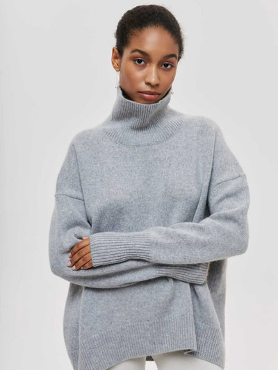Xandra | Gestrickter Pullover Mit Langem Hals Zendoo.de