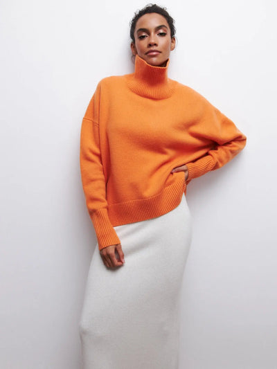Xandra | Gestrickter Pullover Mit Langem Hals Zendoo.de