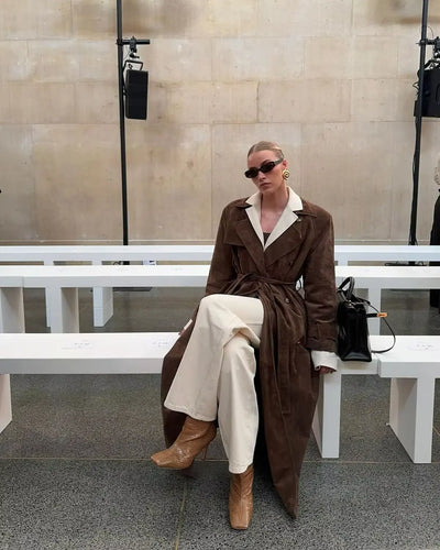Ella | Wildleder Trenchcoat Zendoo.de