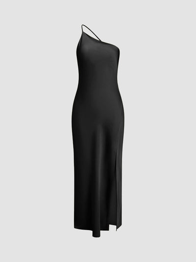 Katharina | Elegantes Rückenfreies Satinkleid für Hochzeit und Party
