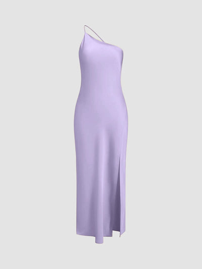 Katharina | Elegantes Rückenfreies Satinkleid für Hochzeit und Party