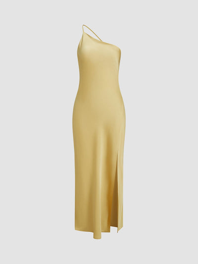 Katharina | Elegantes Rückenfreies Satinkleid für Hochzeit und Party
