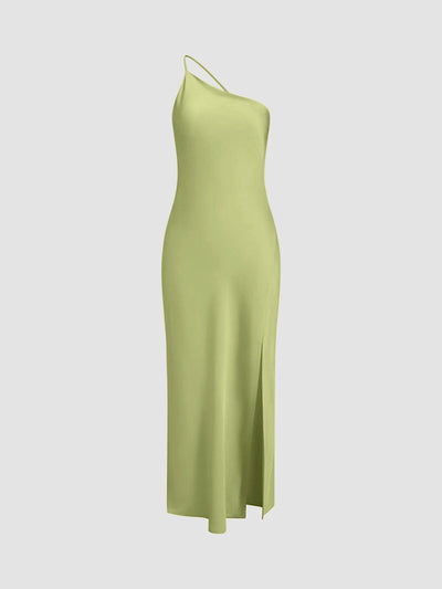 Katharina | Elegantes Rückenfreies Satinkleid für Hochzeit und Party