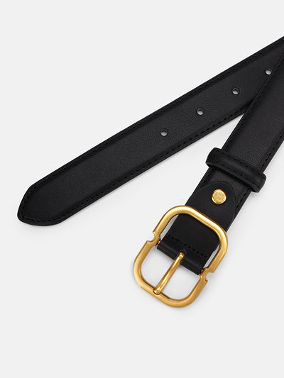 Fanny | Minimalistischer Gürtel Mit Goldener Schnalle