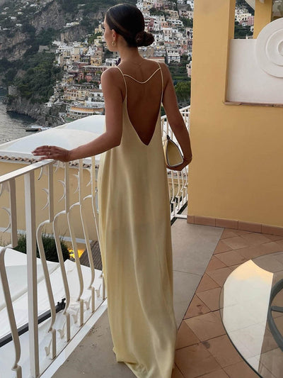Mathilda | Luxus Slipdress mit tiefem Rückenausschnitt – Elegante Abendmode