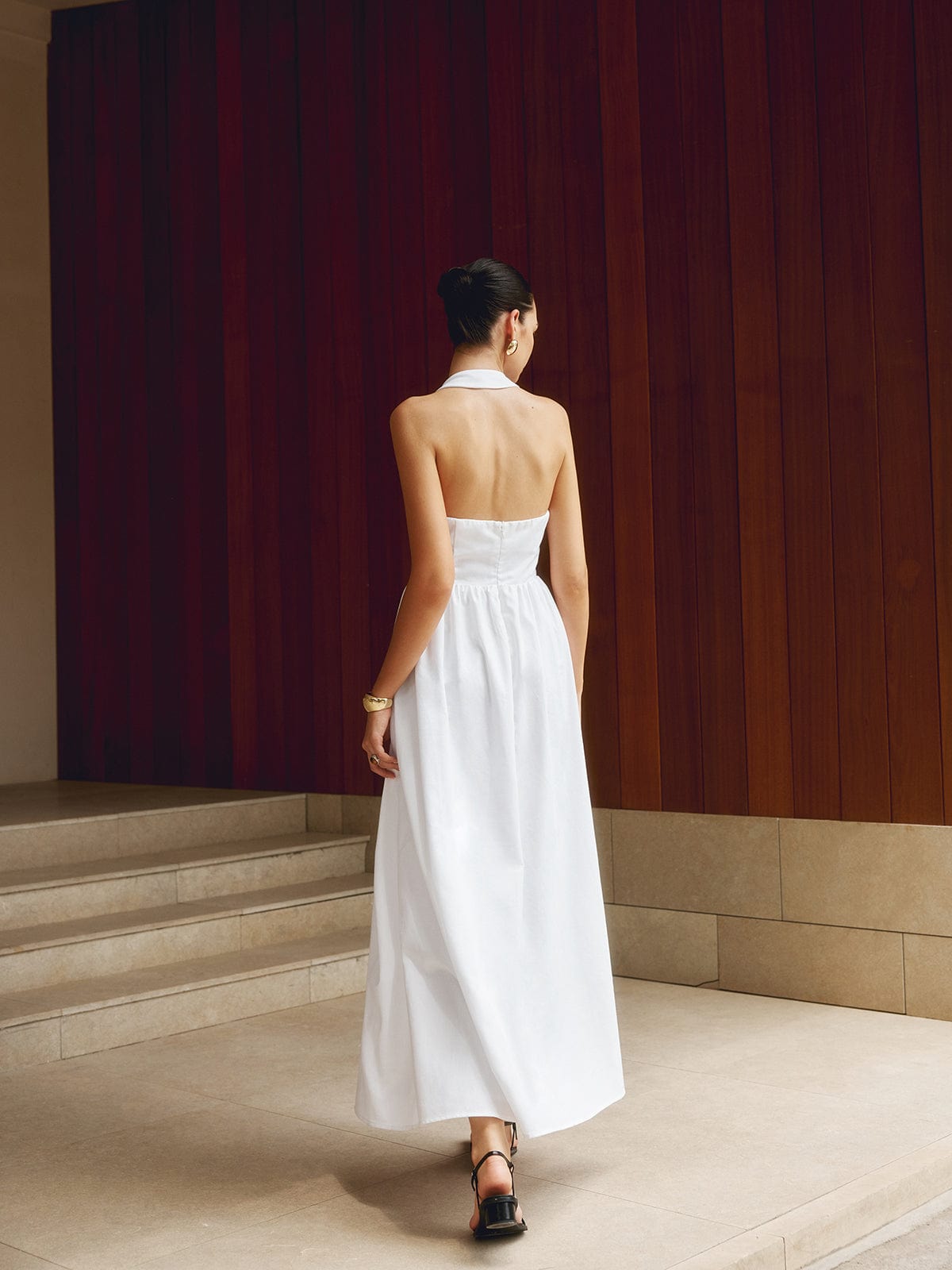 Charlotte | A-Linien Halterneck Maxikleid – Sommerliche Raffinesse