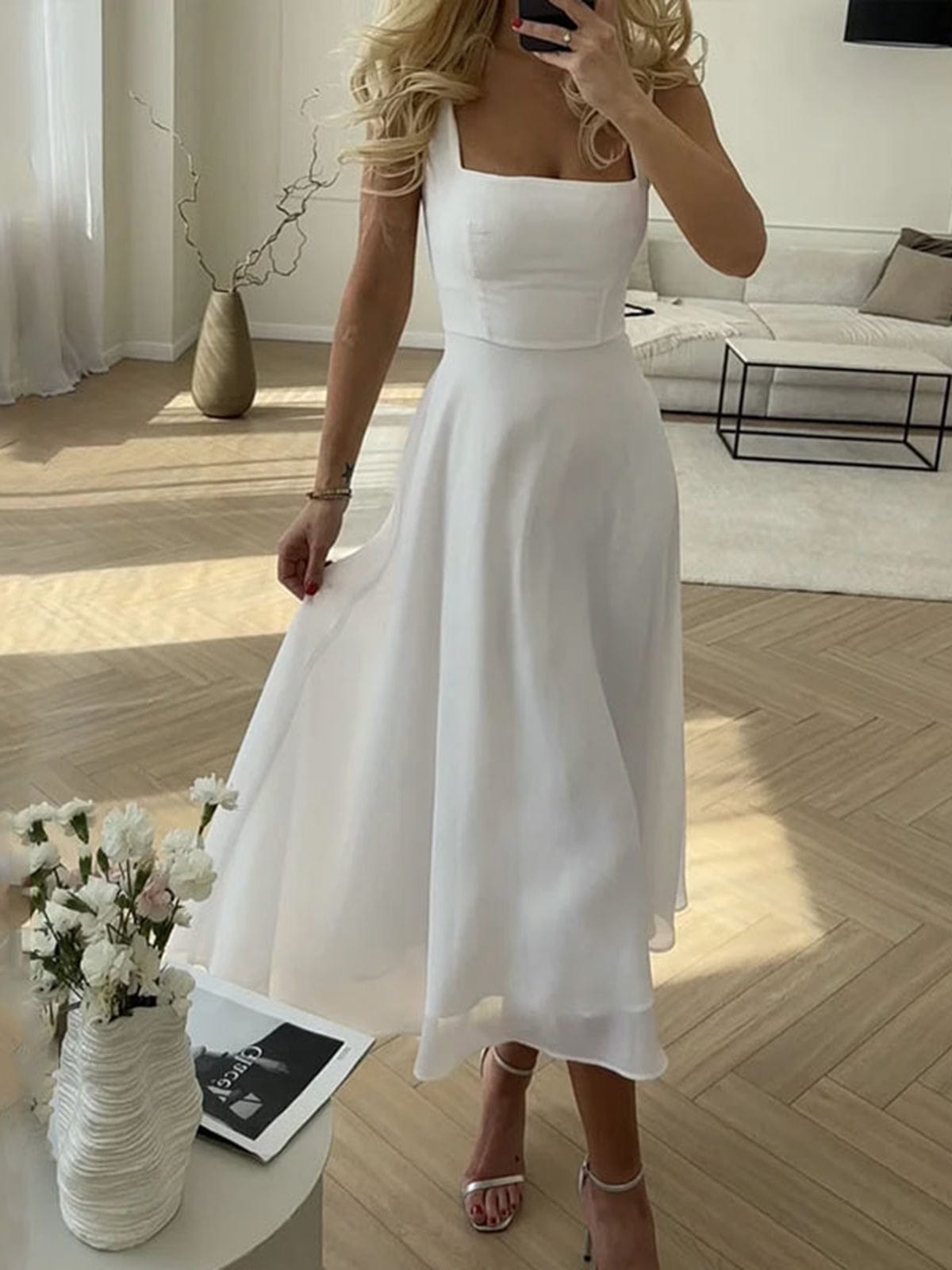 Marie | Elegantes A-Linie Midikleid – Zeitlose Raffinesse