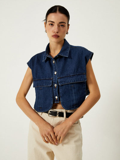 Lina | Cropped Jeans-Top – Lässig und Elegant zugleich