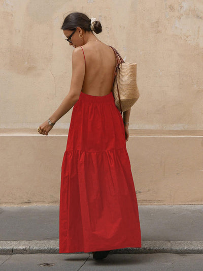 Lou | Lässiges Rückenfreies Sommerkleid mit Dekolleté