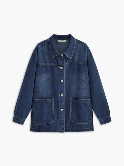 Emma | Oversized Denim-Jacke – Lässig und vielseitig