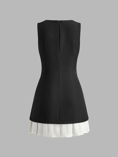 Robin | Elegantes ärmelloses Midikleid mit Plissee-Design