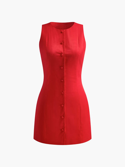 Carolin | Elegantes Ärmelloses Baumwollkleid für Freizeit, Urlaub und Arbeit