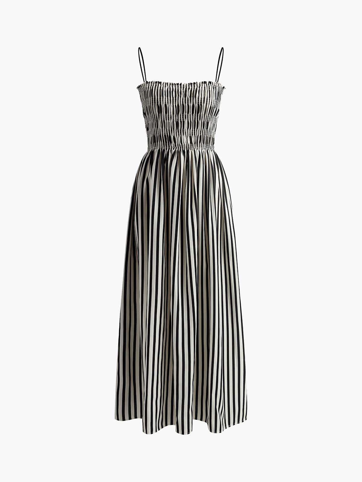 Miriam | Elegantes Sommerkleid mit Streifenmuster & Smock-Top