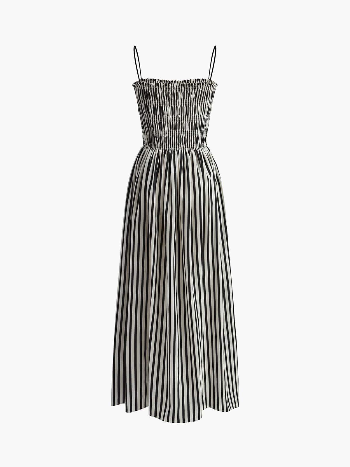 Miriam | Elegantes Sommerkleid mit Streifenmuster & Smock-Top
