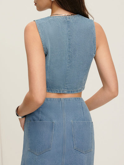 Diana | Denim-Zweiteiler – Lässiger Chic mit femininer Eleganz