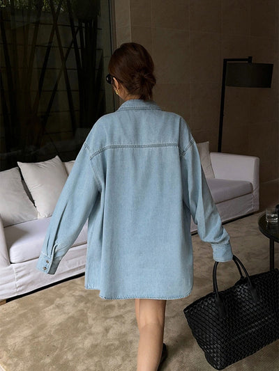 Emma | Oversize-Jeansbluse – Komfort und Stil