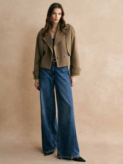 Soph | Warme Jacke mit Gürtel in einfarbig Zendoo.de