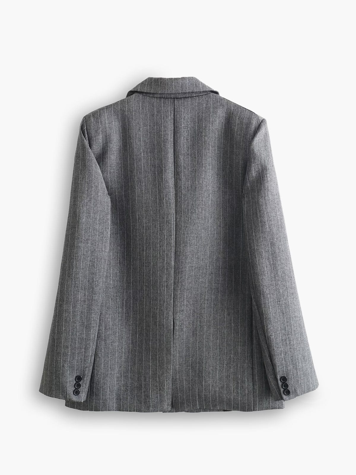 Jana | Klassischer oversized grauer Pinstripe-Blazer mit zwei Knöpfen für Damen