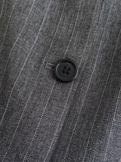 Jana | Klassischer oversized grauer Pinstripe-Blazer mit zwei Knöpfen für Damen